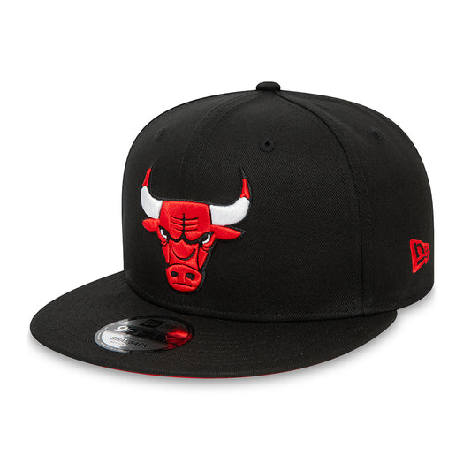 New Era 9FIFTY Chicago Bulls Snapback Cap - NBA Rear Logo - Schwarz