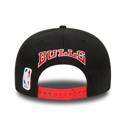 New Era 9FIFTY Chicago Bulls Snapback Cap - NBA Rear Logo - Schwarz