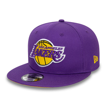 New Era 9FIFTY L.A. Lakers Snapback Cap - NBA Rear Logo - Lila