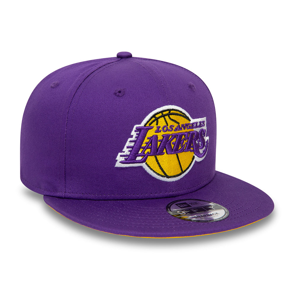 New Era 9FIFTY L.A. Lakers Snapback Cap - NBA Rear Logo - Lila