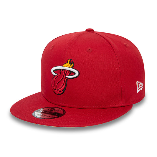 New Era 9FIFTY Miami Heat Snapback Cap - NBA Rear Logo - Rot