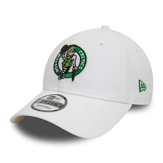 New Era 9FORTY Boston Celtics Baseball Cap - NBA Side Patch - Weiß-Grün