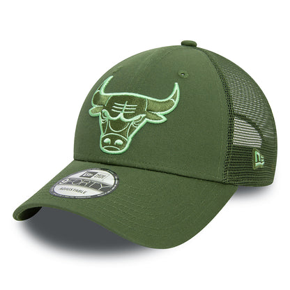 New Era 9FORTY Chicago Bulls Trucker Cap - NBA Seasonal - Olivgrün-Grün