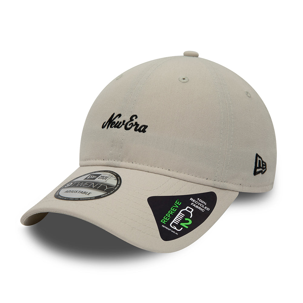 New Era 9TWENTY Repreve Baseball Cap - NE Heritage Script - Steingrau