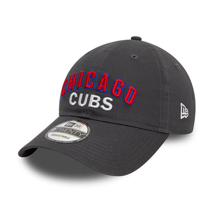 New Era 9TWENTY Chicago Cubs Baseball Cap - MLB Wordmark - Graphitgrau