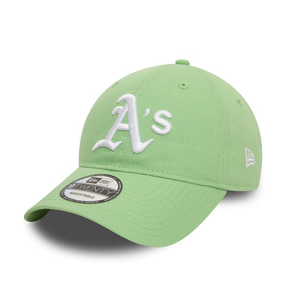 New Era 9TWENTY Oakland Athletics Baseball Cap - MLB League Essential II - Hellgrün-Weiß