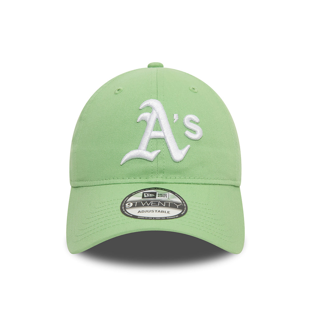 New Era 9TWENTY Oakland Athletics Baseball Cap - MLB League Essential II - Hellgrün-Weiß