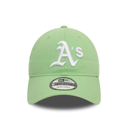 New Era 9TWENTY Oakland Athletics Baseball Cap - MLB League Essential II - Hellgrün-Weiß