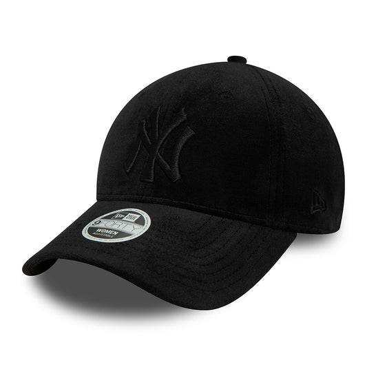 New Era Damen 9FORTY New York Yankees Snapback Cap - MLB Velour - Schwarz