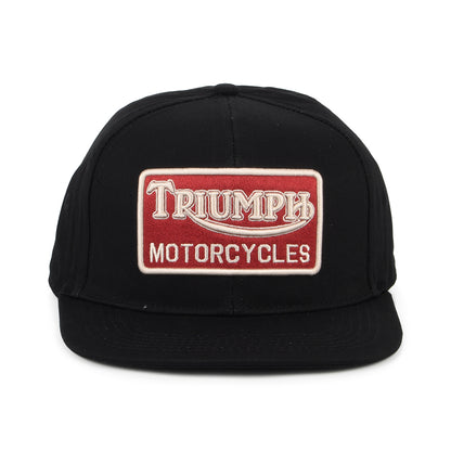 Triumph Motorcycles Straggler mit flachem Visier Baseball Cap aus Baumwolle - Schwarz