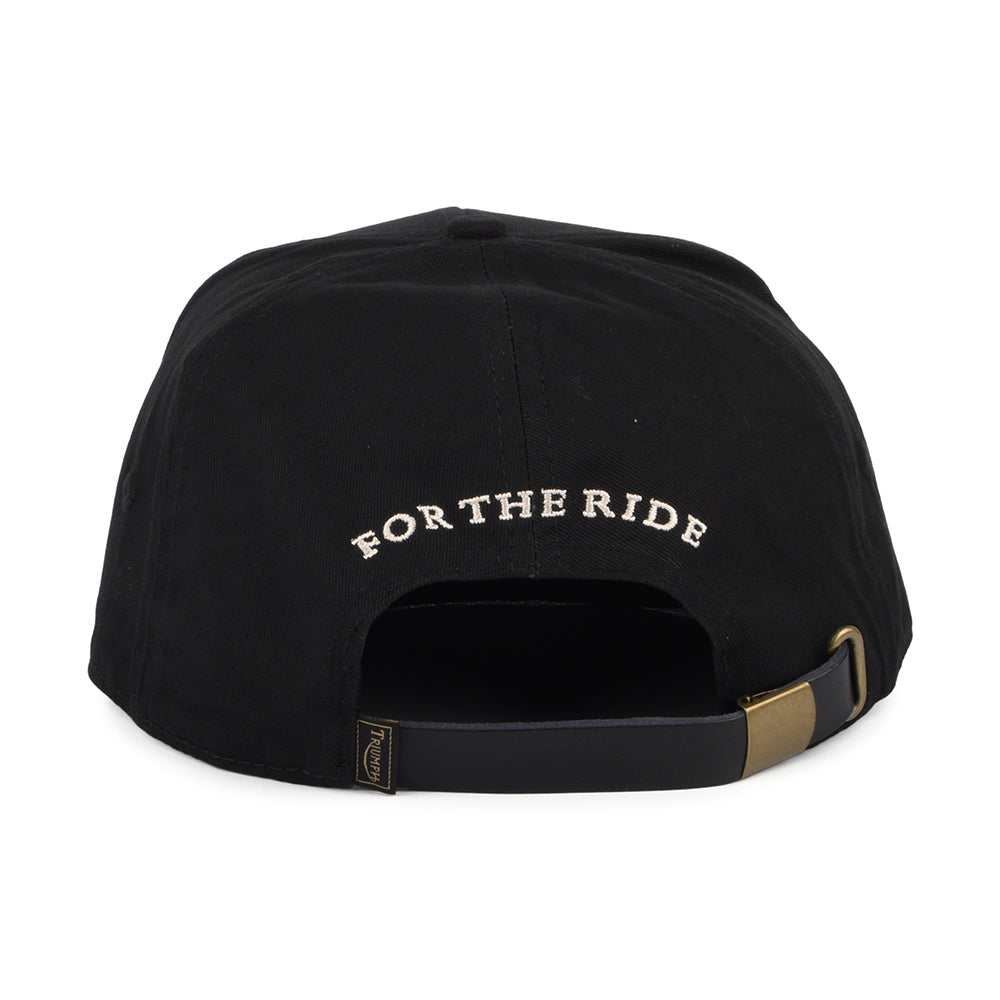 Triumph Motorcycles Straggler mit flachem Visier Baseball Cap aus Baumwolle - Schwarz