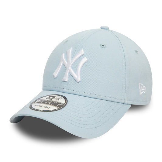 New Era 9FORTY New York Yankees Baseball Cap - MLB League Essential II - Baby Blau-Weiß