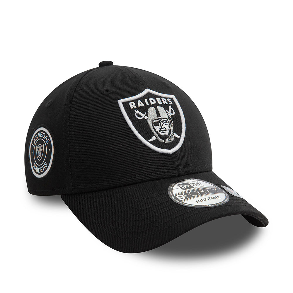 New Era 9FORTY Las Vegas Raiders Baseball Cap - NFL Side Patch - Schwarz