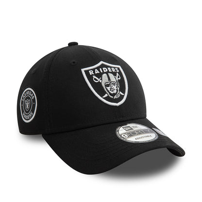 New Era 9FORTY Las Vegas Raiders Baseball Cap - NFL Side Patch - Schwarz