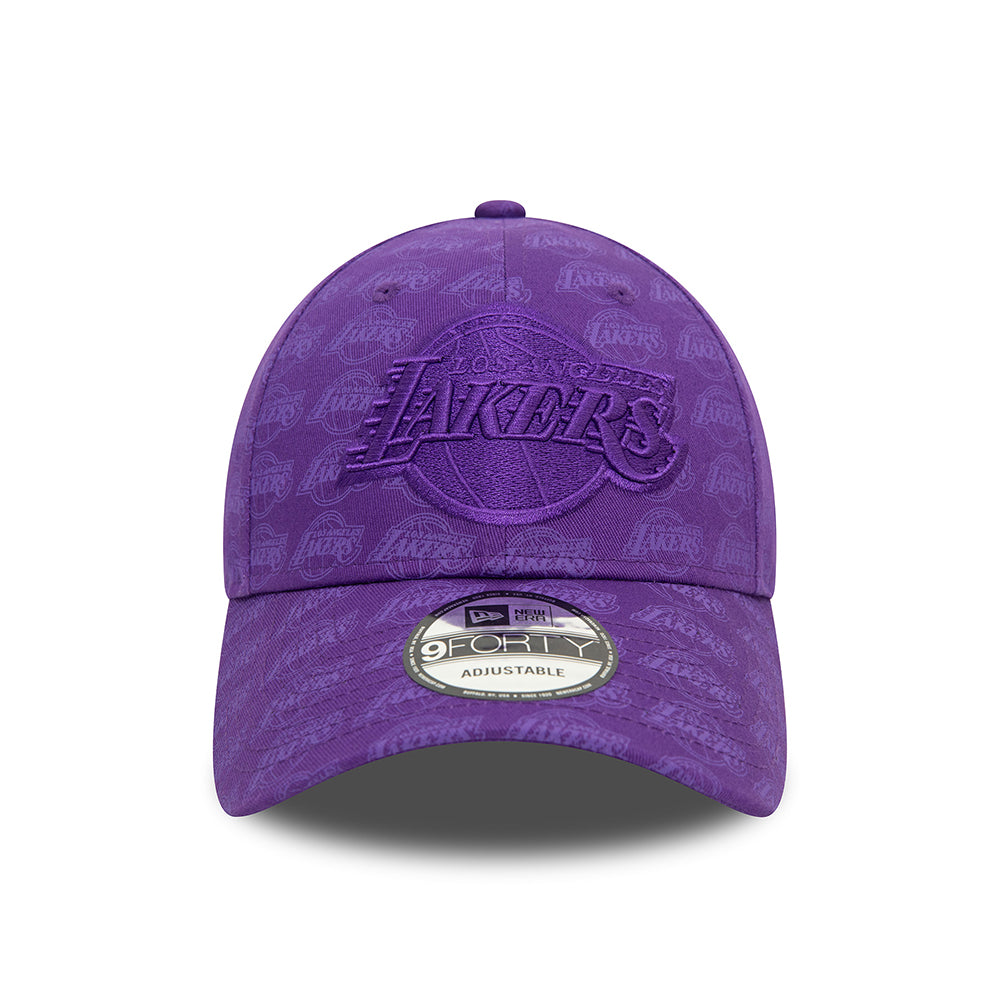 New Era 9FORTY L.A. Lakers Baseball Cap - NBA Monogram - Lila