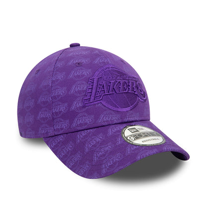 New Era 9FORTY L.A. Lakers Baseball Cap - NBA Monogram - Lila