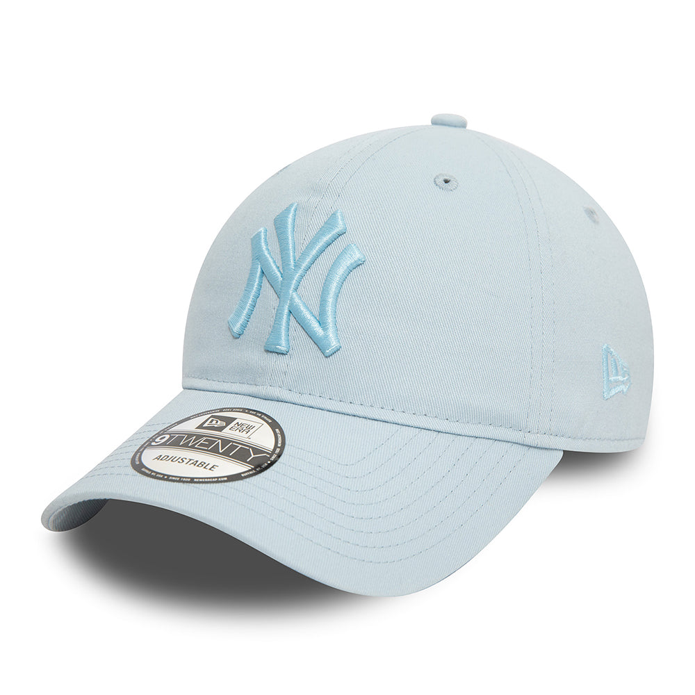 New Era 9TWENTY New York Yankees Baseball Cap - MLB League Casual - Baby Blau