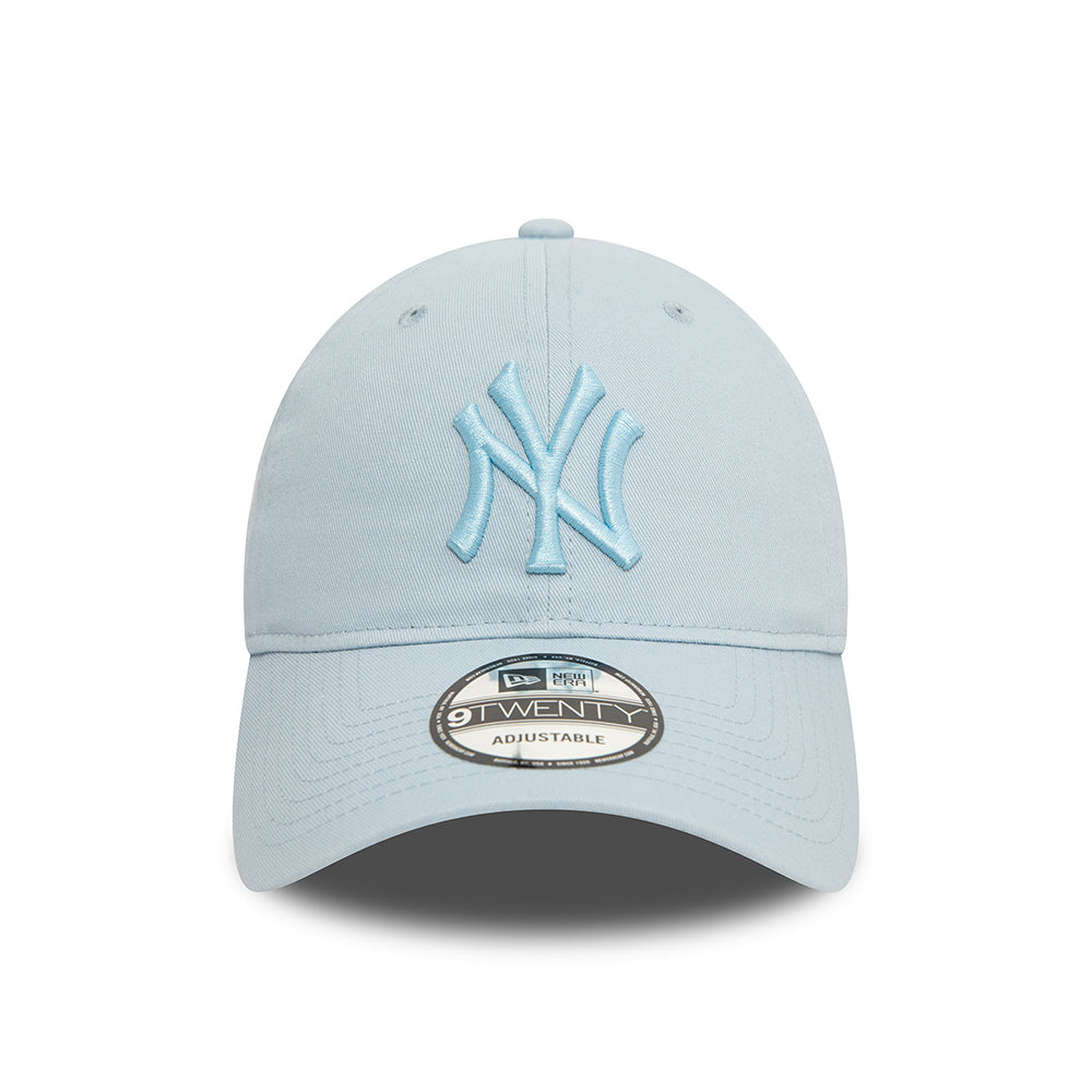 New Era 9TWENTY New York Yankees Baseball Cap - MLB League Casual - Baby Blau