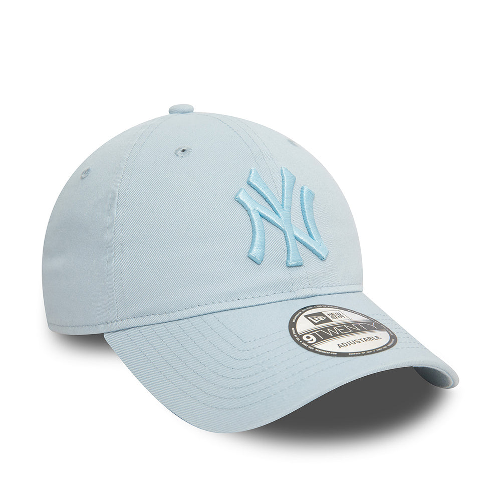 New Era 9TWENTY New York Yankees Baseball Cap - MLB League Casual - Baby Blau