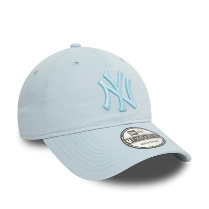 New Era 9TWENTY New York Yankees Baseball Cap - MLB League Casual - Baby Blau