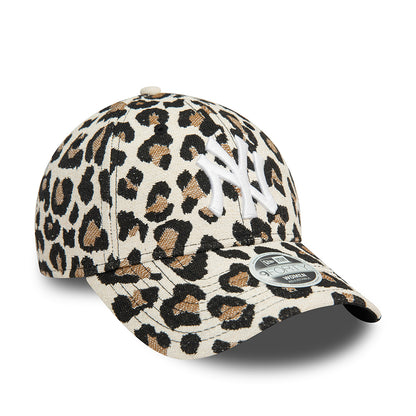 New Era 9FORTY New York Yankees Baseball Cap - MLB AOP Leopard - Beige