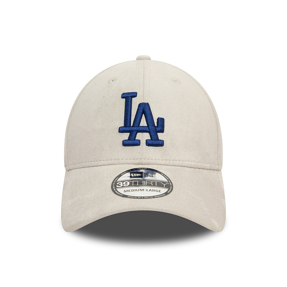 New Era 39THIRTY L.A. Dodgers Baseball Cap - MLB Faux Suede - Grau-Marineblau