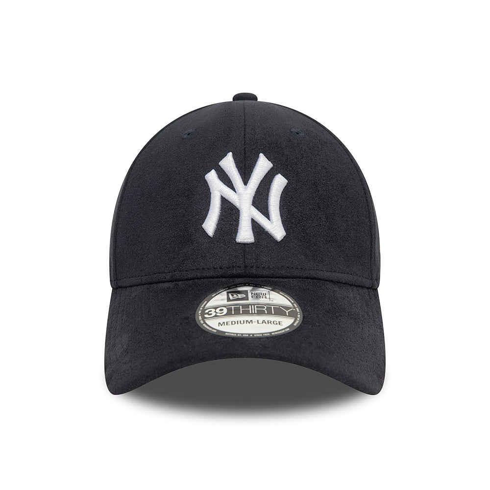 New Era 39THIRTY New York Yankees Baseball Cap - MLB Faux Suede - Marineblau-Weiß