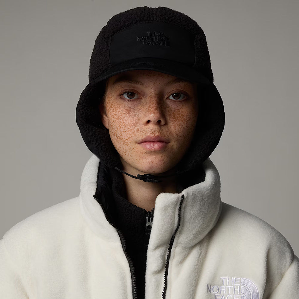 The North Face Cragmont Wasserabweisender Fleece 5 Paneelen Cap mit Ohrenklappen - Schwarz