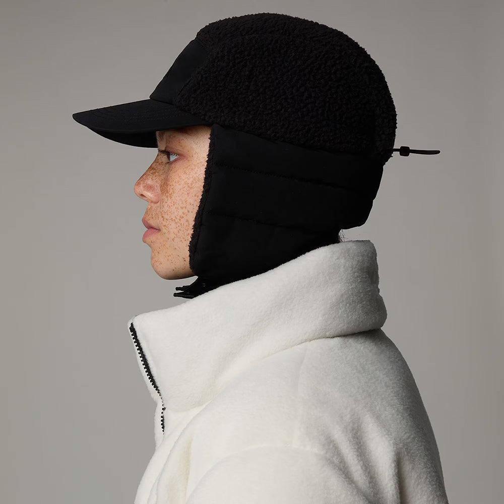 The North Face Cragmont Wasserabweisender Fleece 5 Paneelen Cap mit Ohrenklappen - Schwarz