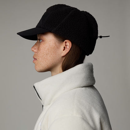 The North Face Cragmont Wasserabweisender Fleece 5 Paneelen Cap mit Ohrenklappen - Schwarz