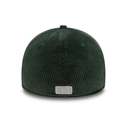 New Era 39THIRTY New York Yankees Baseball Cap - MLB Cord II - Dunkelgrün-Weiß