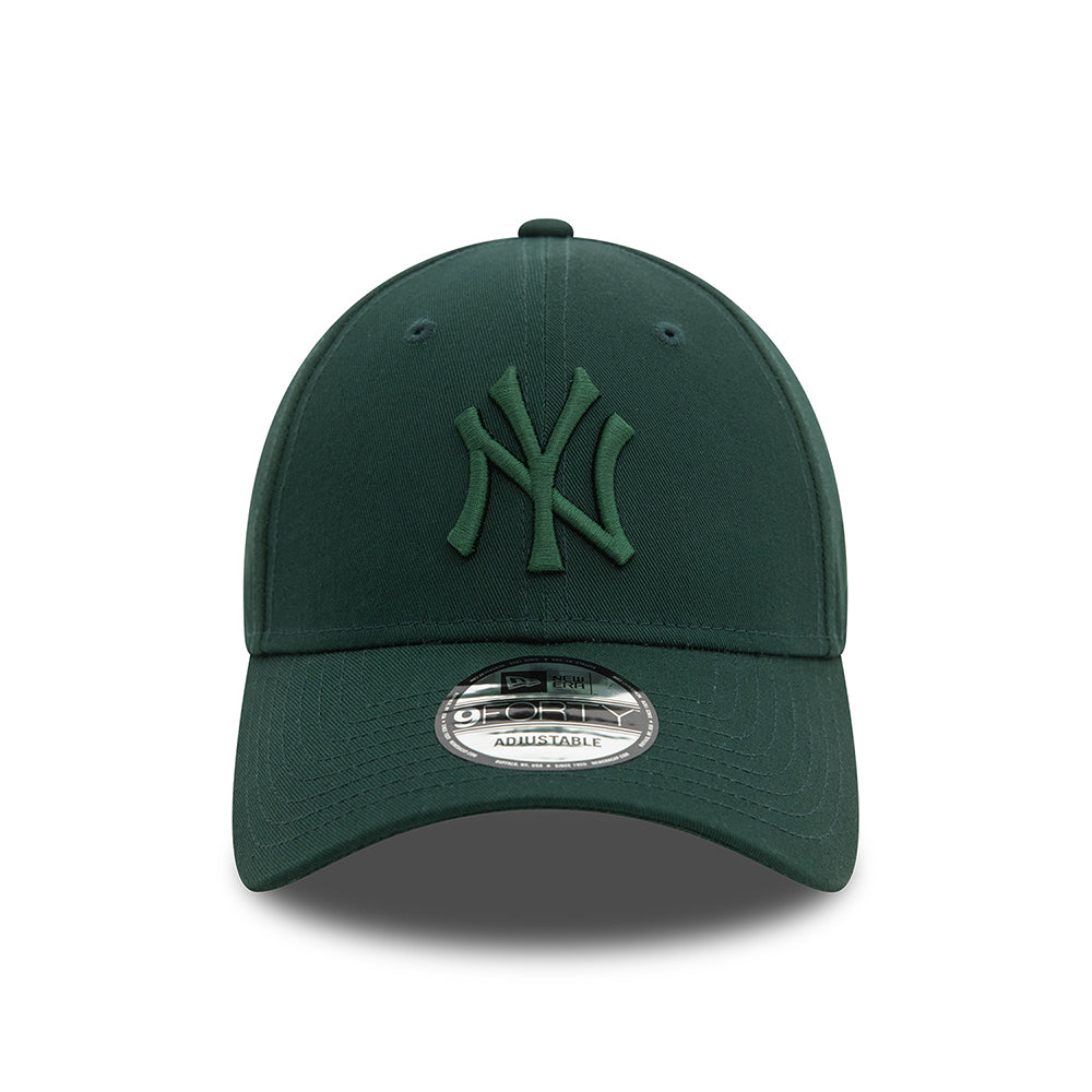 New Era 9FORTY New York Yankees Baseball Cap - MLB League Essential II - Dunkelgrün