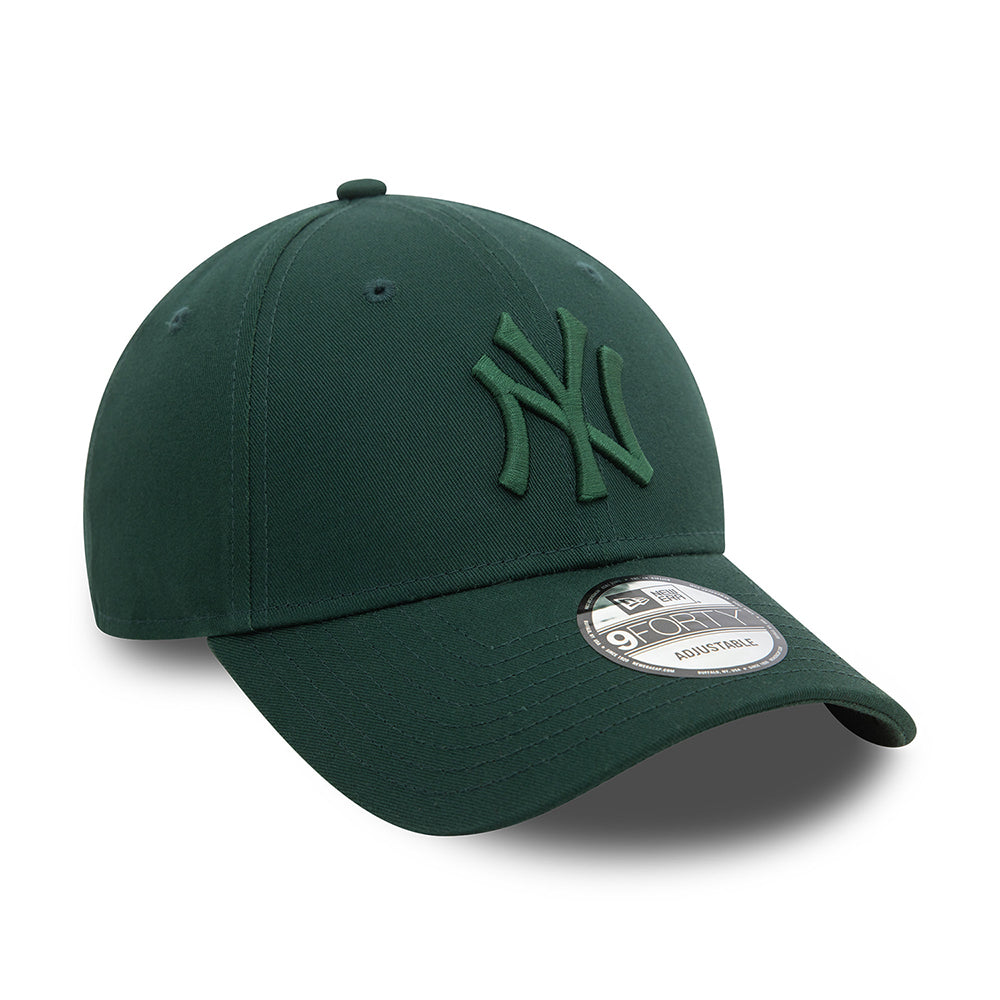 New Era 9FORTY New York Yankees Baseball Cap - MLB League Essential II - Dunkelgrün