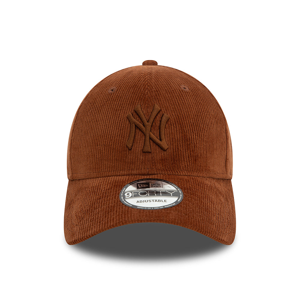 New Era 9FORTY New York Yankees Baseball Cap - MLB Cord - Rostrot