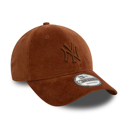 New Era 9FORTY New York Yankees Baseball Cap - MLB Cord - Rostrot