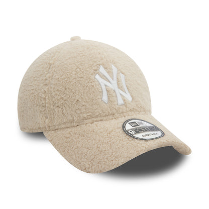New Era 9FORTY New York Yankees Baseball Cap - MLB Borg - Steingrau-Weiß