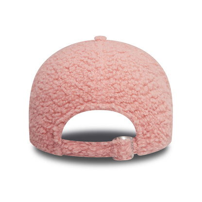 New Era Damen 9FORTY New York Yankees Baseball Cap - MLB Borg - Rosé-Weiß