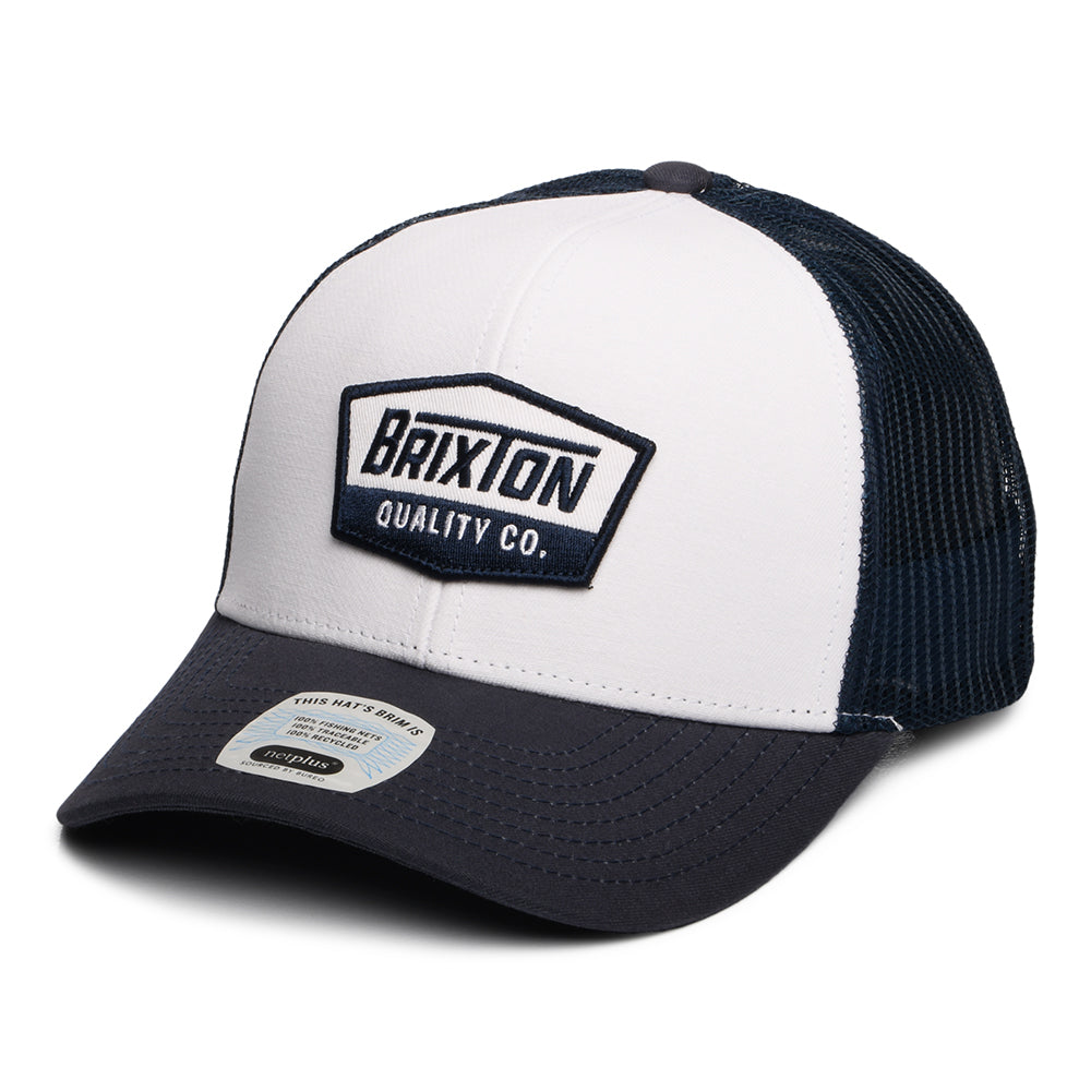 Brixton Regal NetPlus MP Trucker Cap - Weiß-Verwaschenes Marineblau