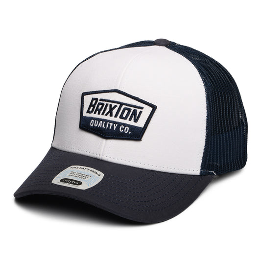 Brixton Regal NetPlus MP Trucker Cap - Weiß-Verwaschenes Marineblau