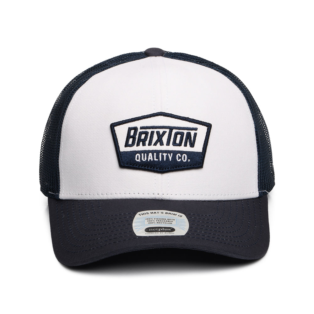 Brixton Regal NetPlus MP Trucker Cap - Weiß-Verwaschenes Marineblau