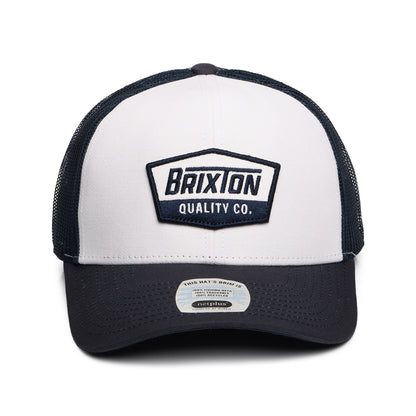 Brixton Regal NetPlus MP Trucker Cap - Weiß-Verwaschenes Marineblau