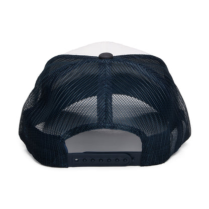 Brixton Regal NetPlus MP Trucker Cap - Weiß-Verwaschenes Marineblau