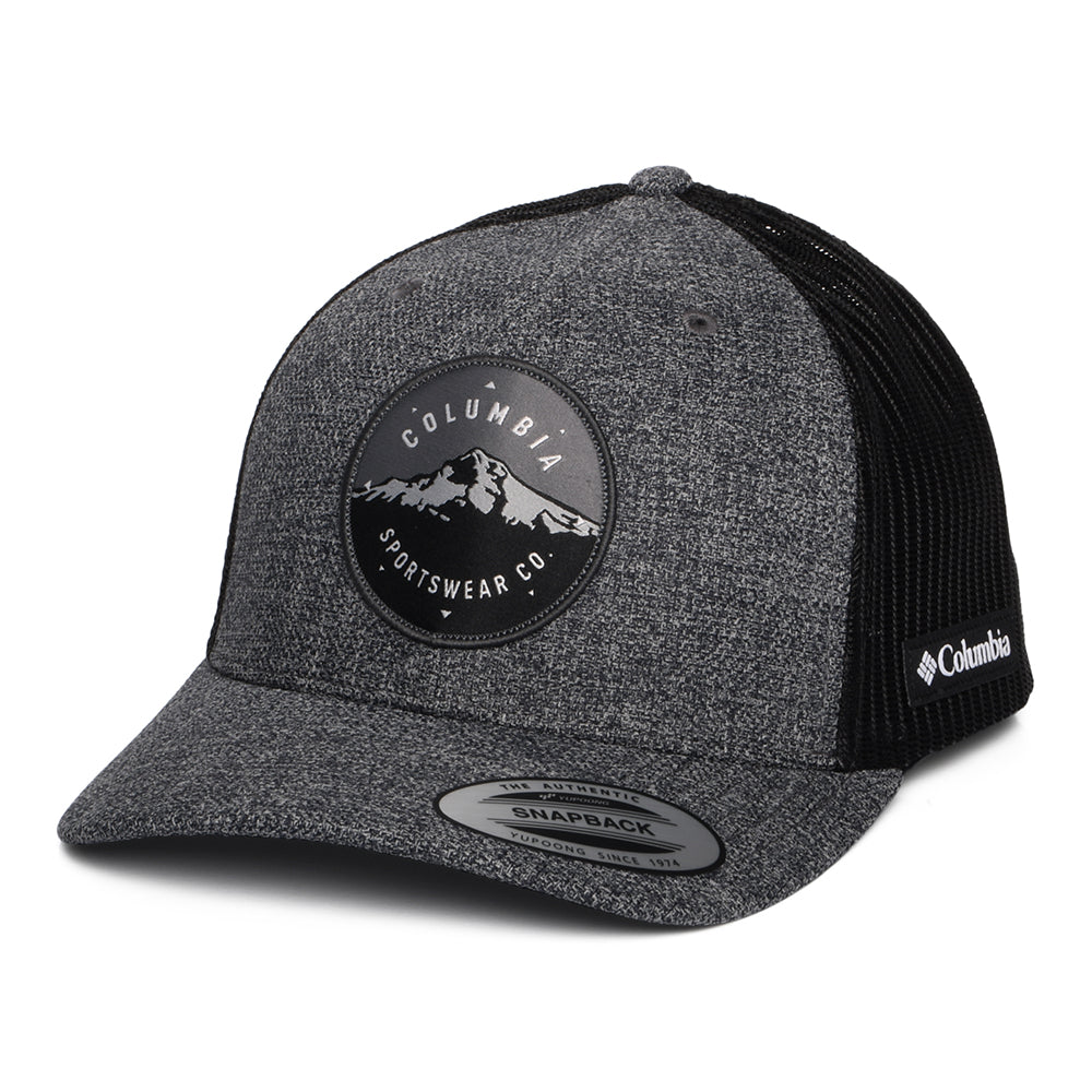 Columbia Mount Hood Circle Mesh Trucker Cap - Meliertes Anthrazit-Schwarz