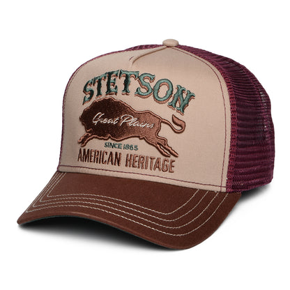 Stetson Great Plains Trucker Cap - Braun-Weinrot