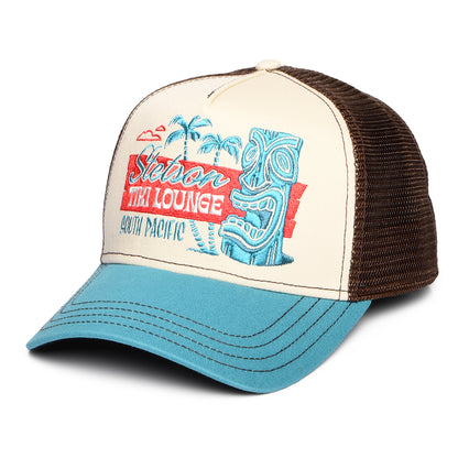 Stetson Tiki Lounge Trucker Cap - Cremefarben-Petrol-Braun