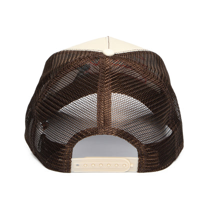 Stetson Tiki Lounge Trucker Cap - Cremefarben-Petrol-Braun