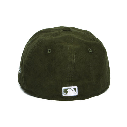 New Era 59FIFTY New York Yankees Baseball Cap Retro Crown - MLB Moleskin Premium - Dunkelgrün-Weiß