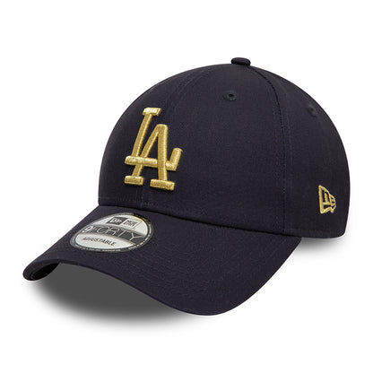 New Era 9FORTY L.A. Dodgers Baseball Cap - MLB Metallic - Marineblau-Gold