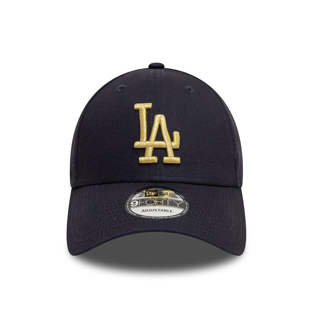 New Era 9FORTY L.A. Dodgers Baseball Cap - MLB Metallic - Marineblau-Gold