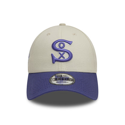 New Era 9FORTY Chicago White Sox Baseball Cap - MLB World Series Patch - Elfenbein-Tinte